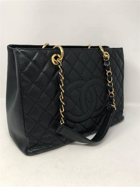 chanel black grand shopper tote|chanel shopping tote price.